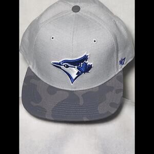 Tronto Blue Jays Gray Active Team Camo  47 Brand Snapback